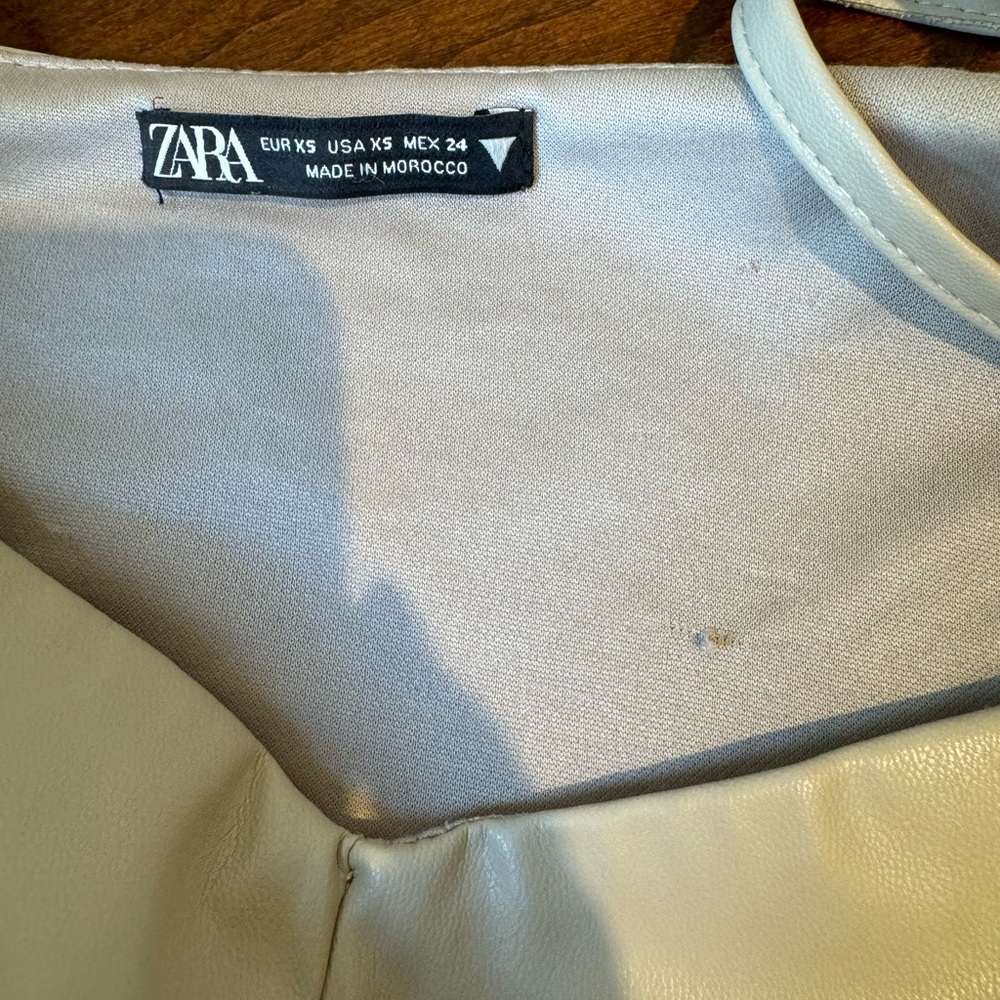Zara Faux Leather Crop Camisole - Picture 3 of 3